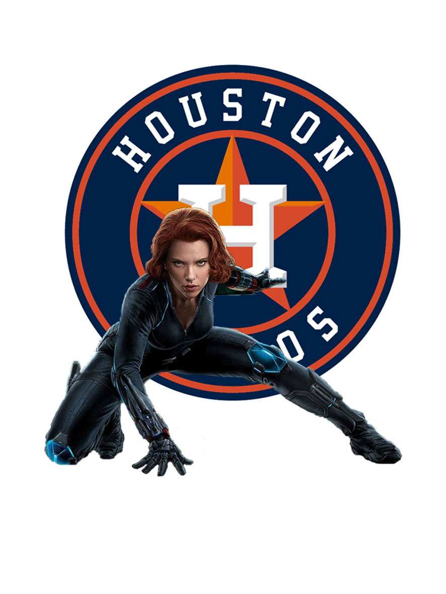 Houston Astros Black Widow Logo vinyl decal